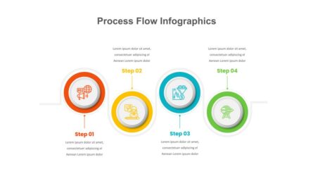 4 Step Process Flow Slide for Presentations