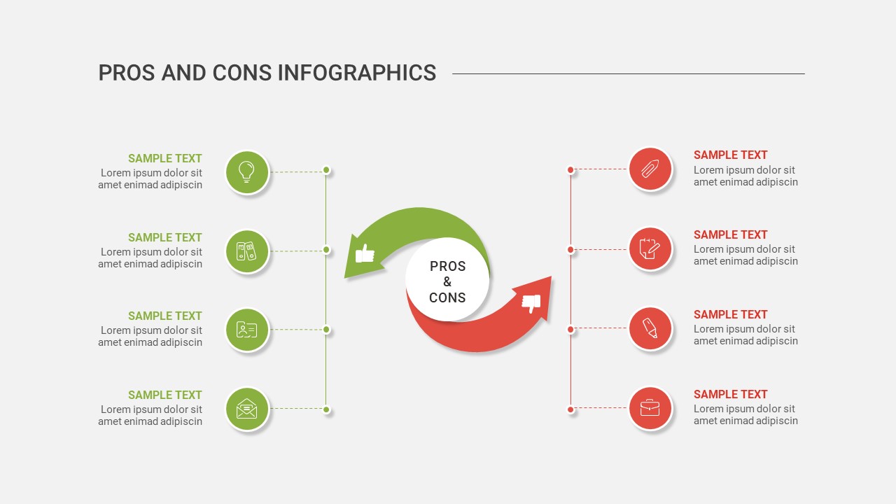 4 Step Pros And Cons Powerpoint Slide