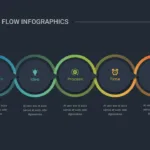 5 Step Process Flow Slide with Black Theme