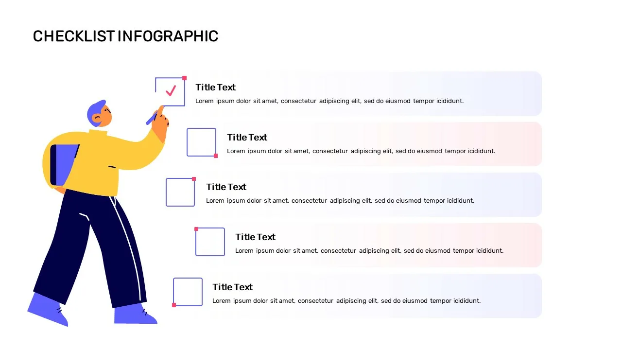 Checklist Infographic Template for Google Slides