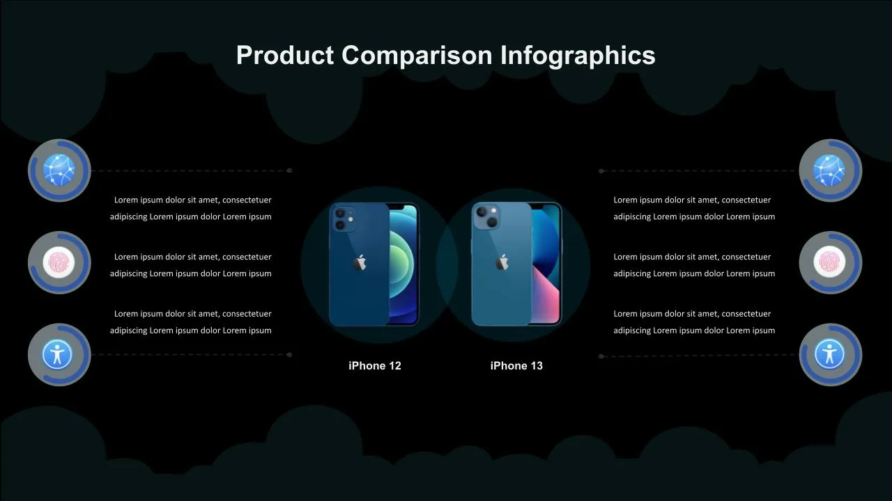 Comparison Slide for Presentation with Infographics