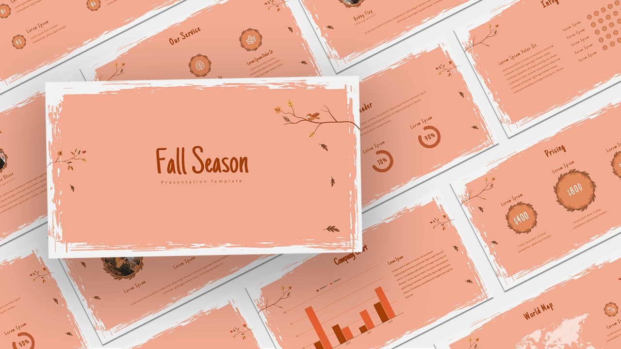 Fall Theme Google Slides Template Cover Slide