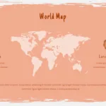 Fall Theme Presentation Slide with a World Map