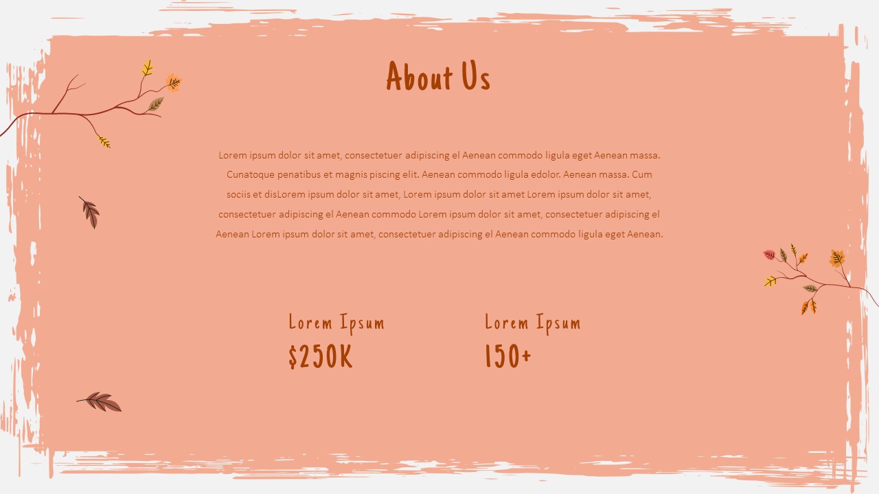 Google Slides Fall Theme About Us Slide