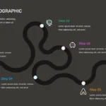 Journey Map Infographic Template with Black Theme