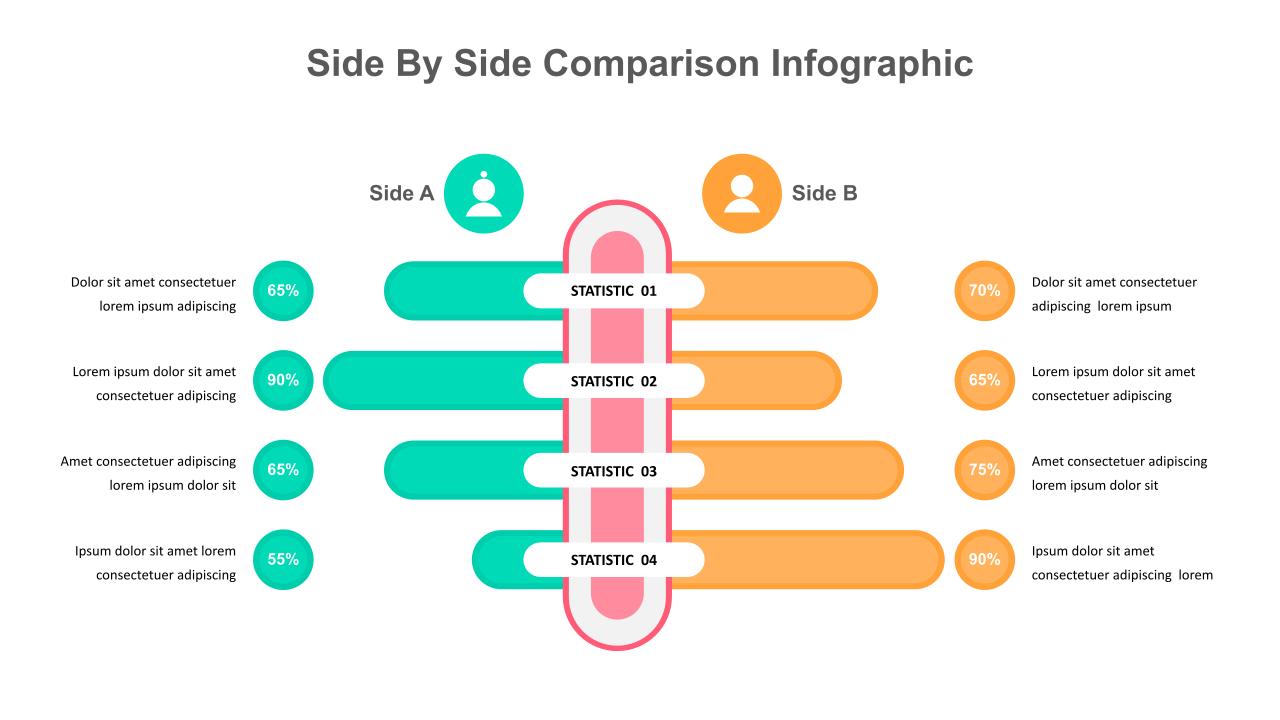 4 Point Comparison Google Slides Template