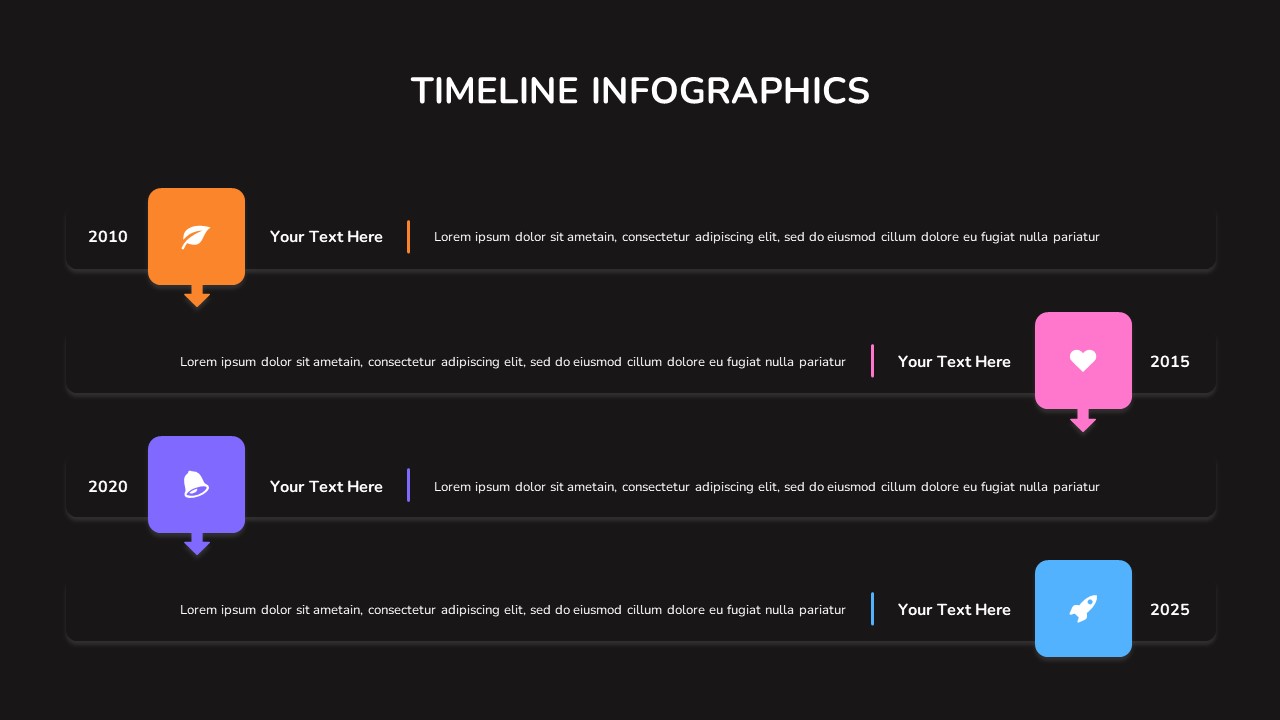 4 Point Google Slides Timeline Theme