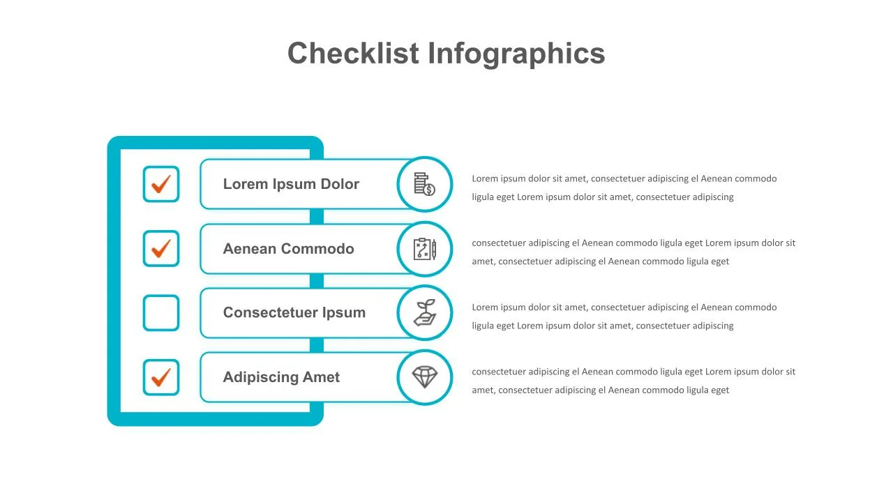 4 Point Infographic Checklist for Presentation