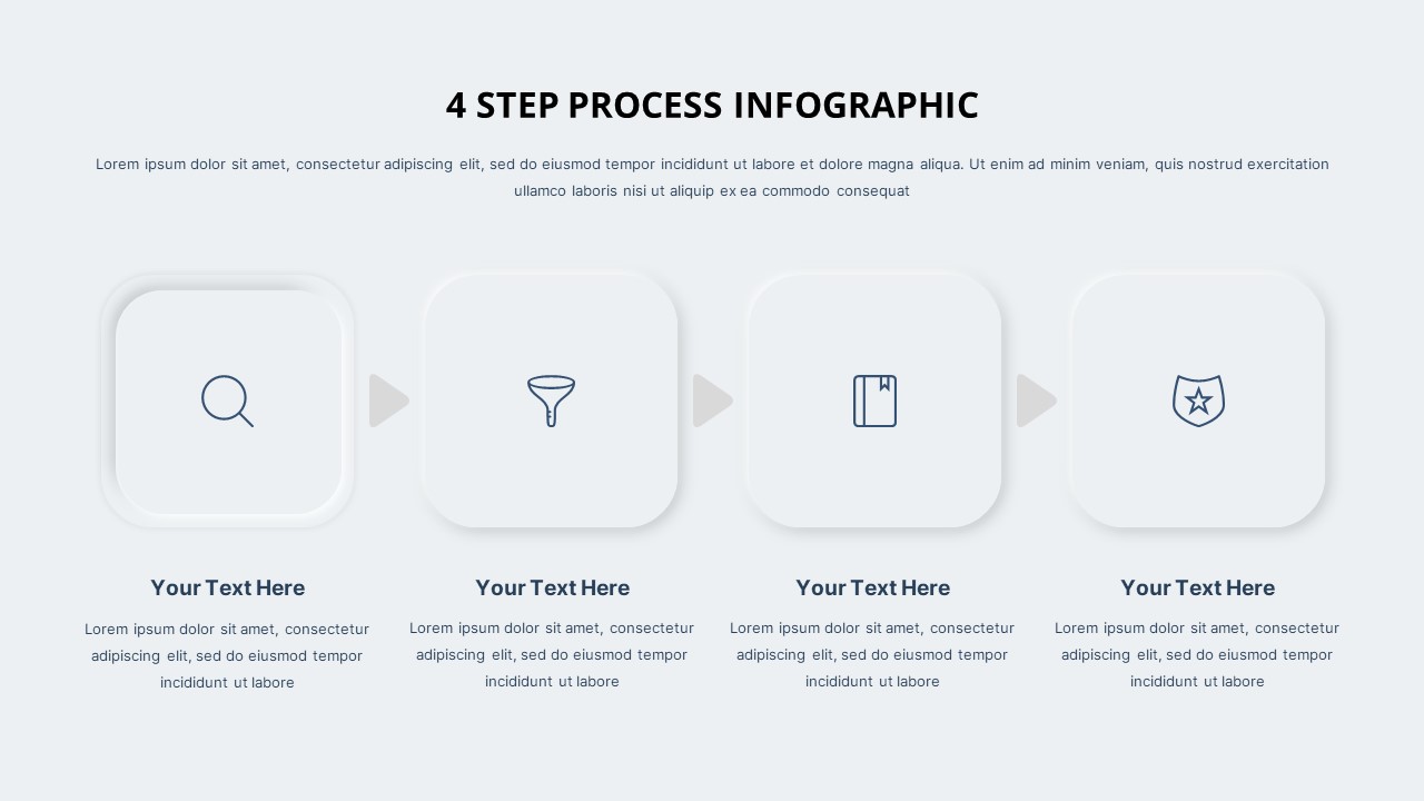 4 Step Process Flow Templates For Powerpoint