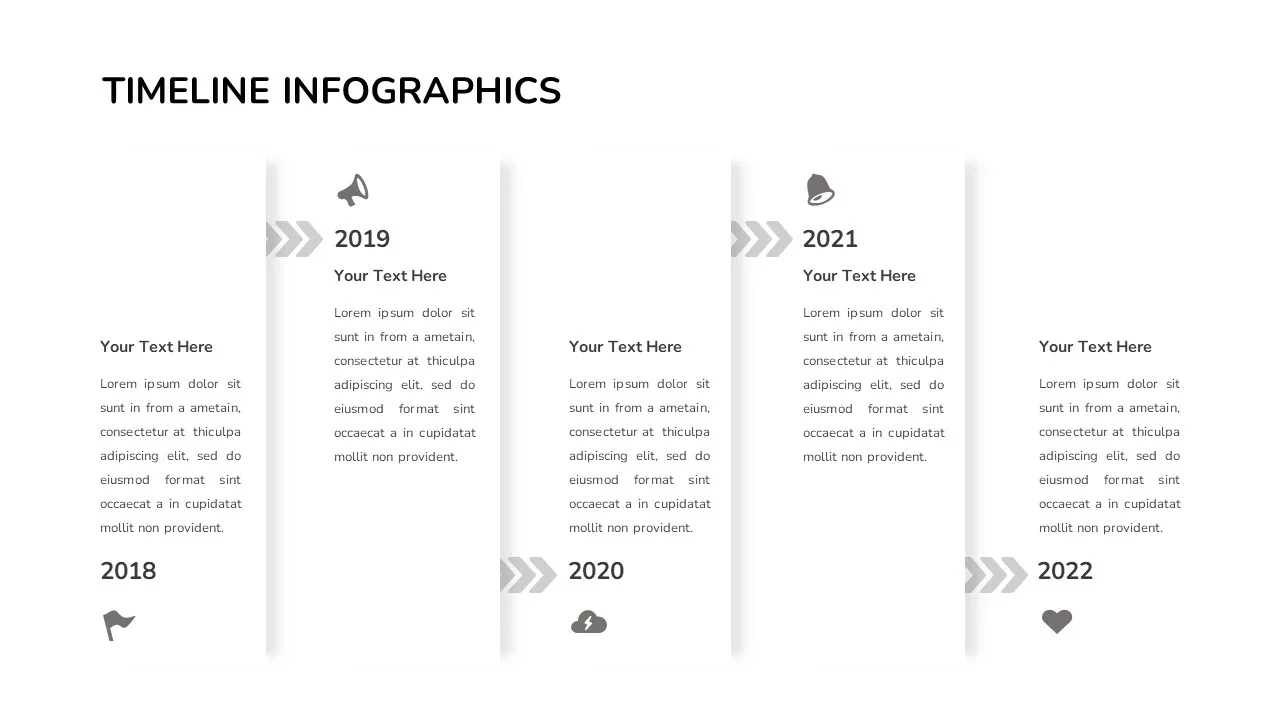 5 Column Timeline Template for Google Slides