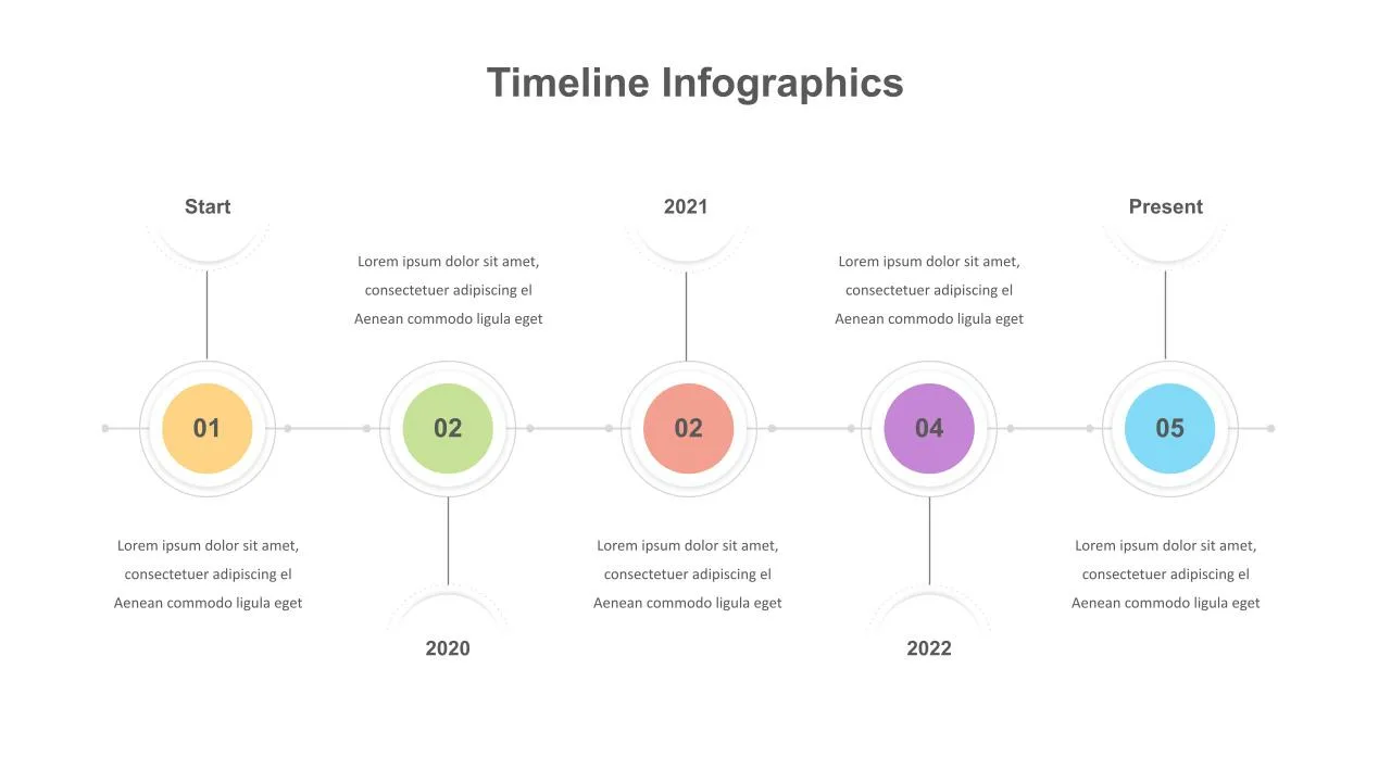 5 Step Google Slides Timeline Template