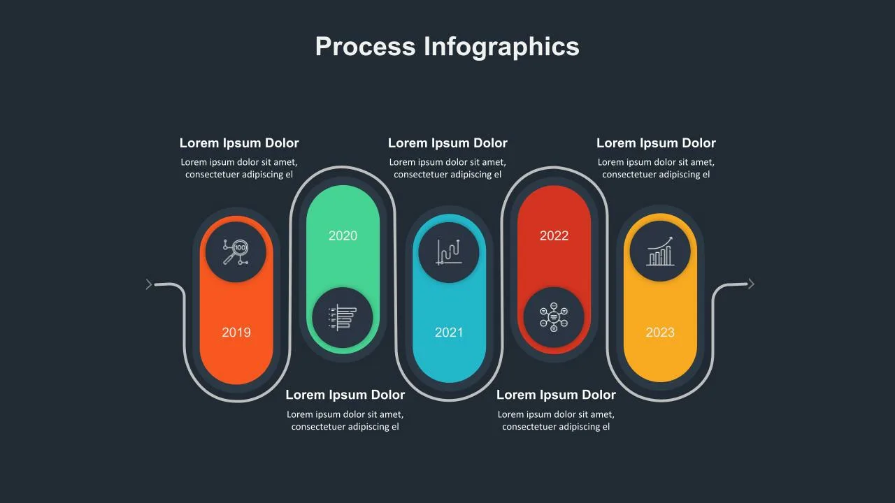 5 Step Process Infographic Slide