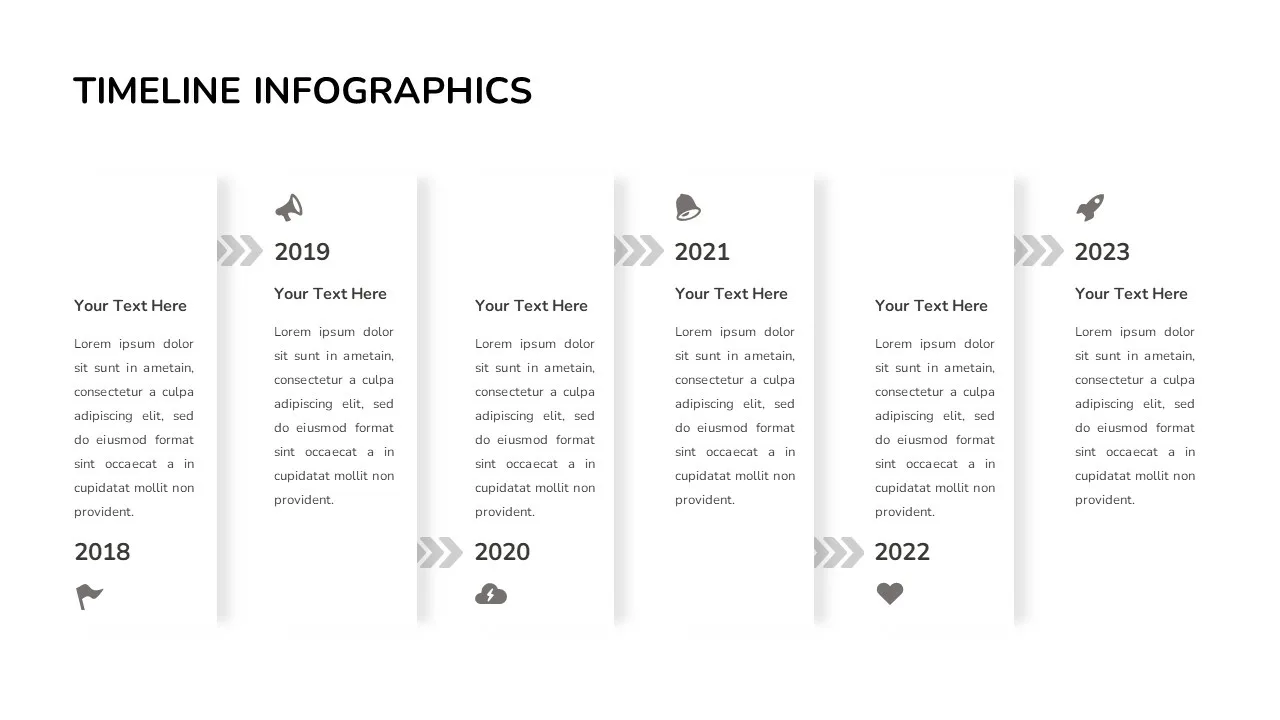 6 Steps Timeline Infographic Template for Google Slides