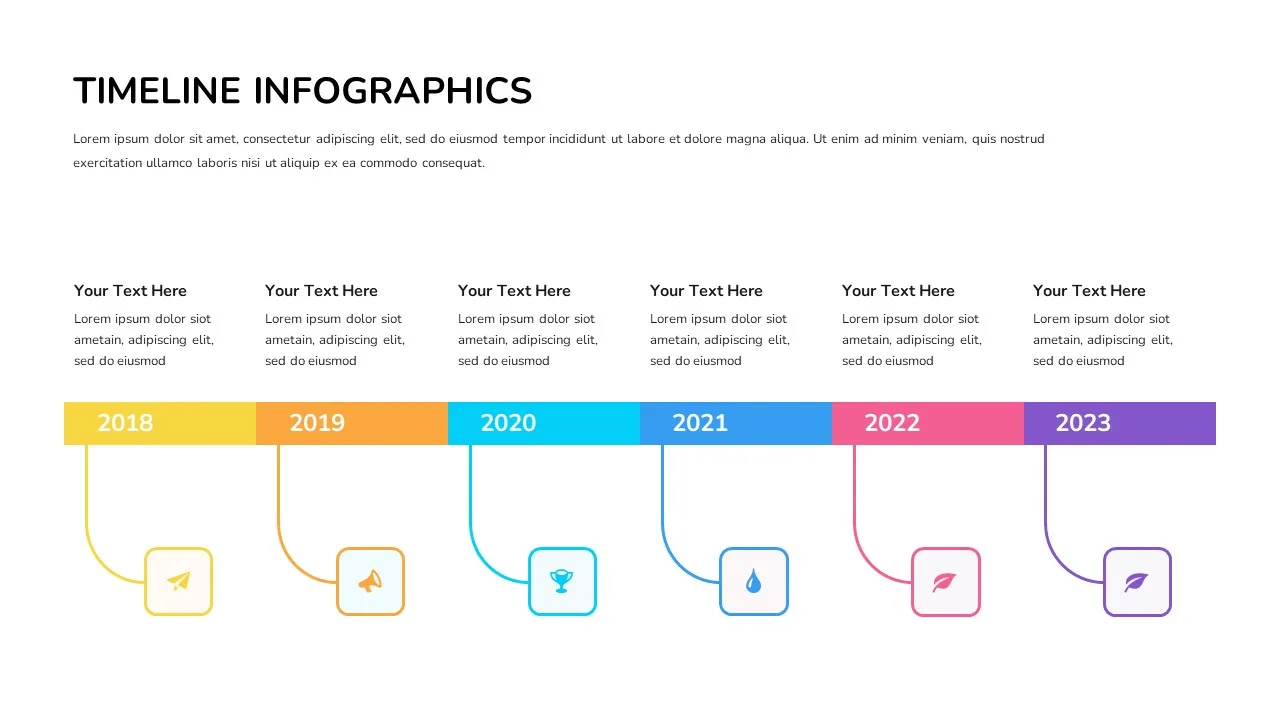 6 Steps Timeline Infographic for Presentations