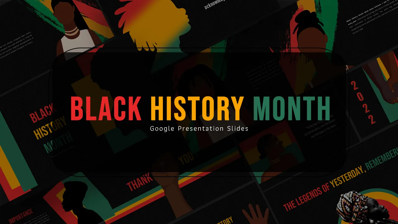 Black History Month Google Slides Template Cover Slide