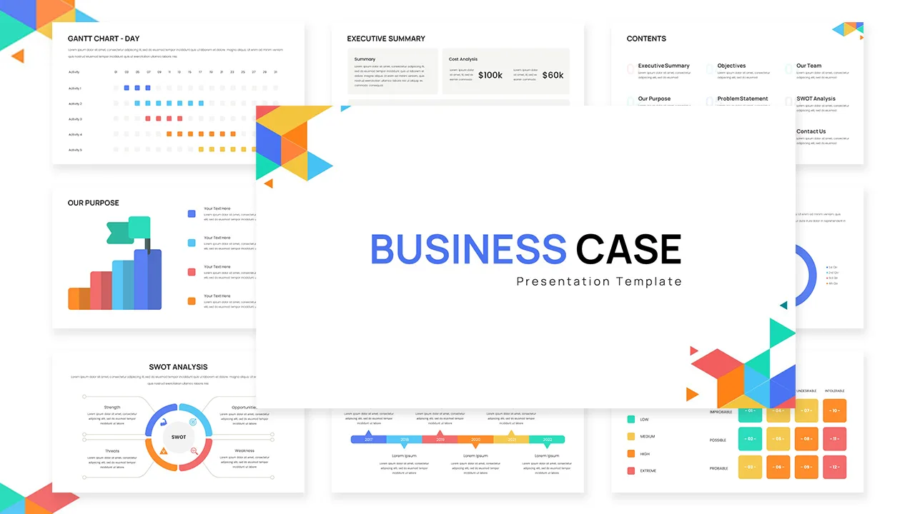 Business Case Google Slides Template Cover Slide