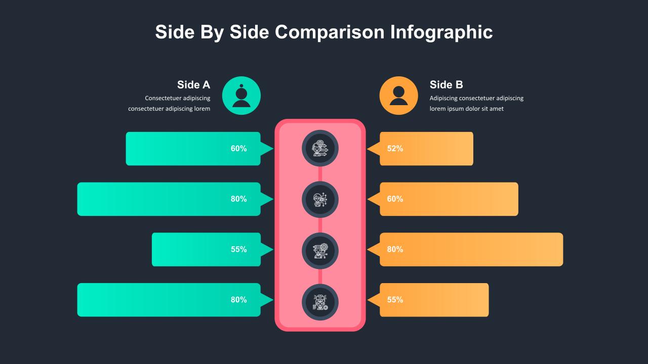 Creative Comparison Slide for Presentations