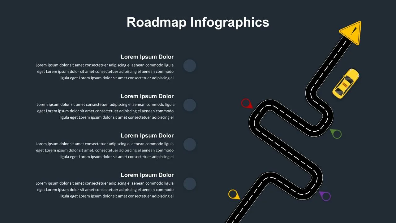 Curved Roadmap Presentation Slide