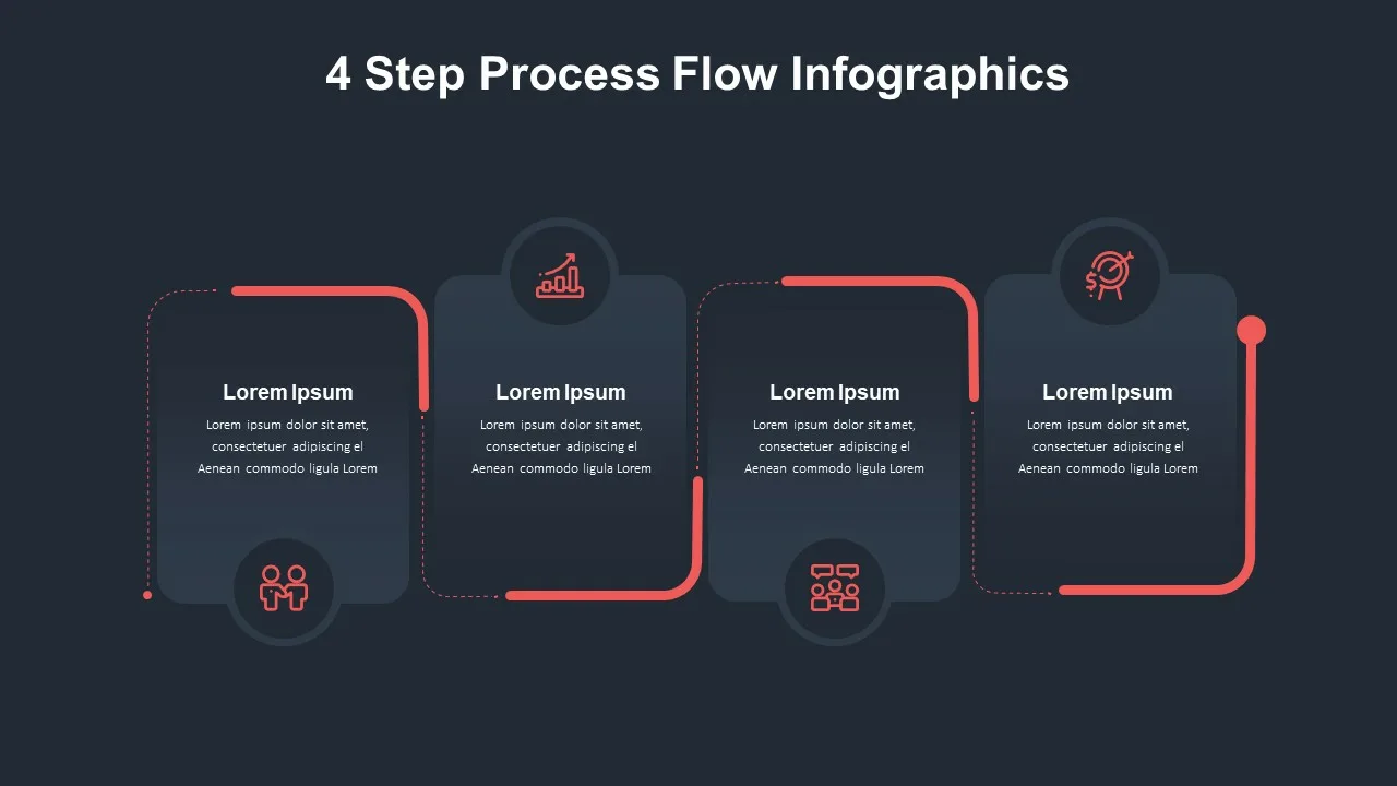 Dark Theme Process Flow Slide Template