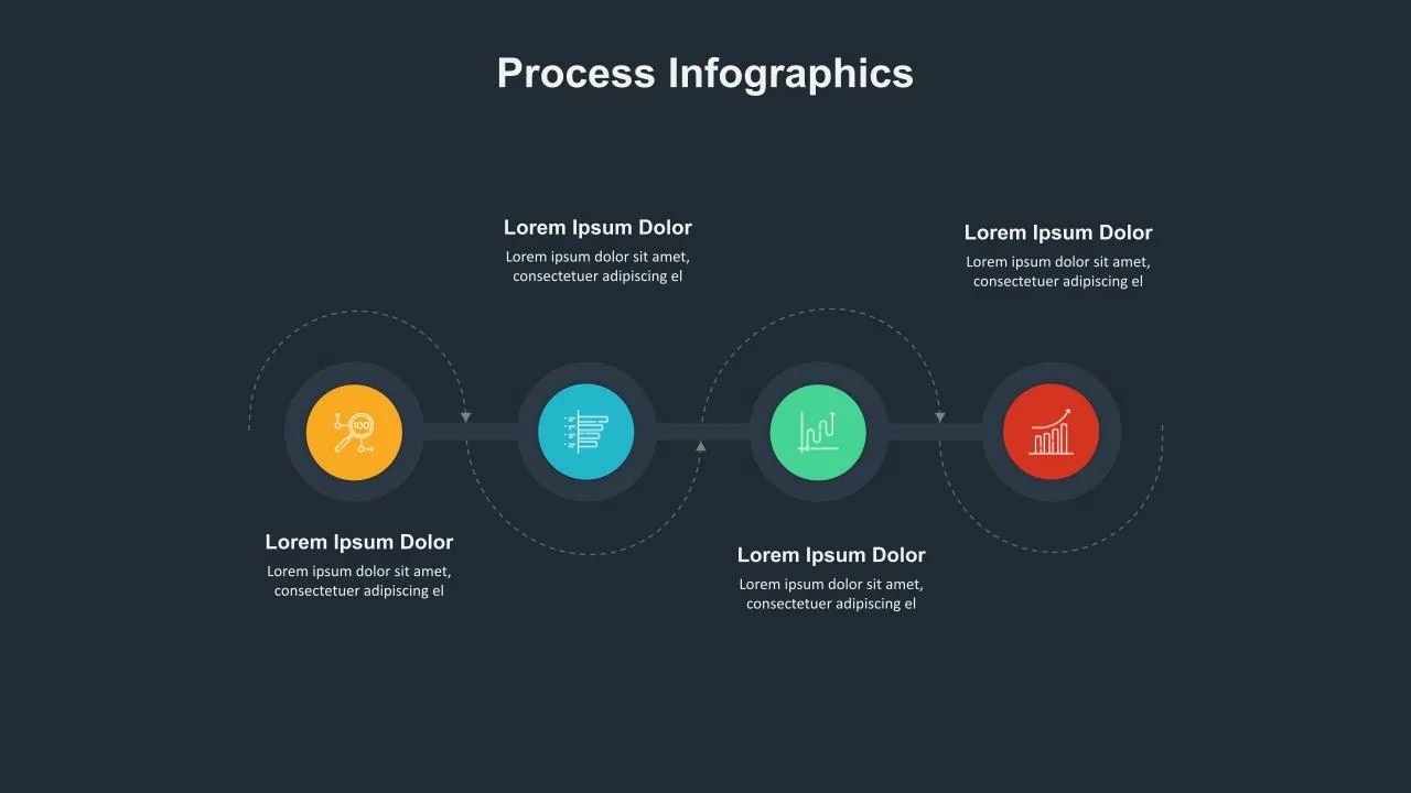 Process Flow Slide Infographic Template - SlideKit