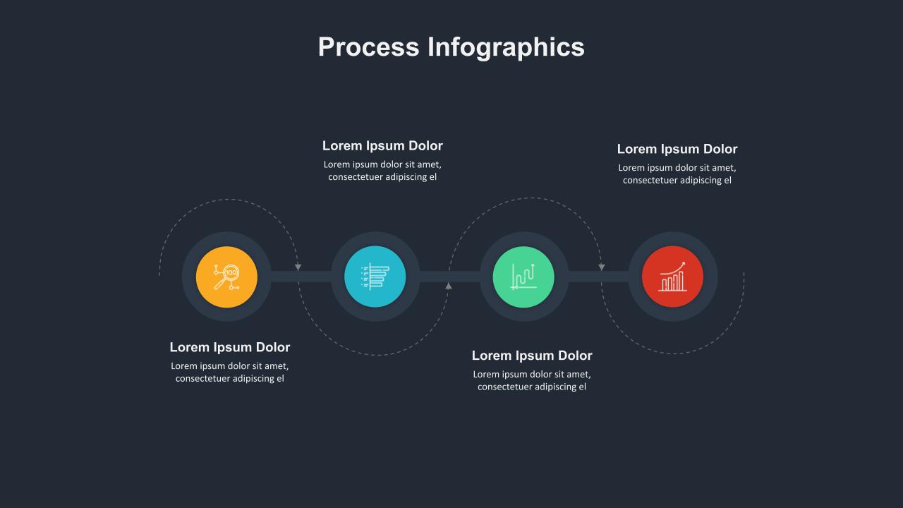 Process Flow Slide Infographic Template - SlideKit