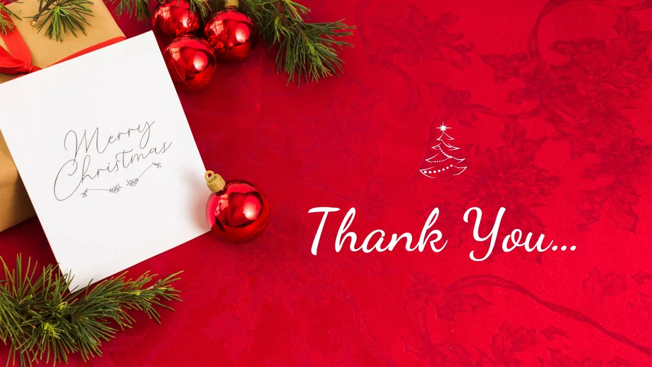 Free Christmas Google Slides Theme Thank You Slide