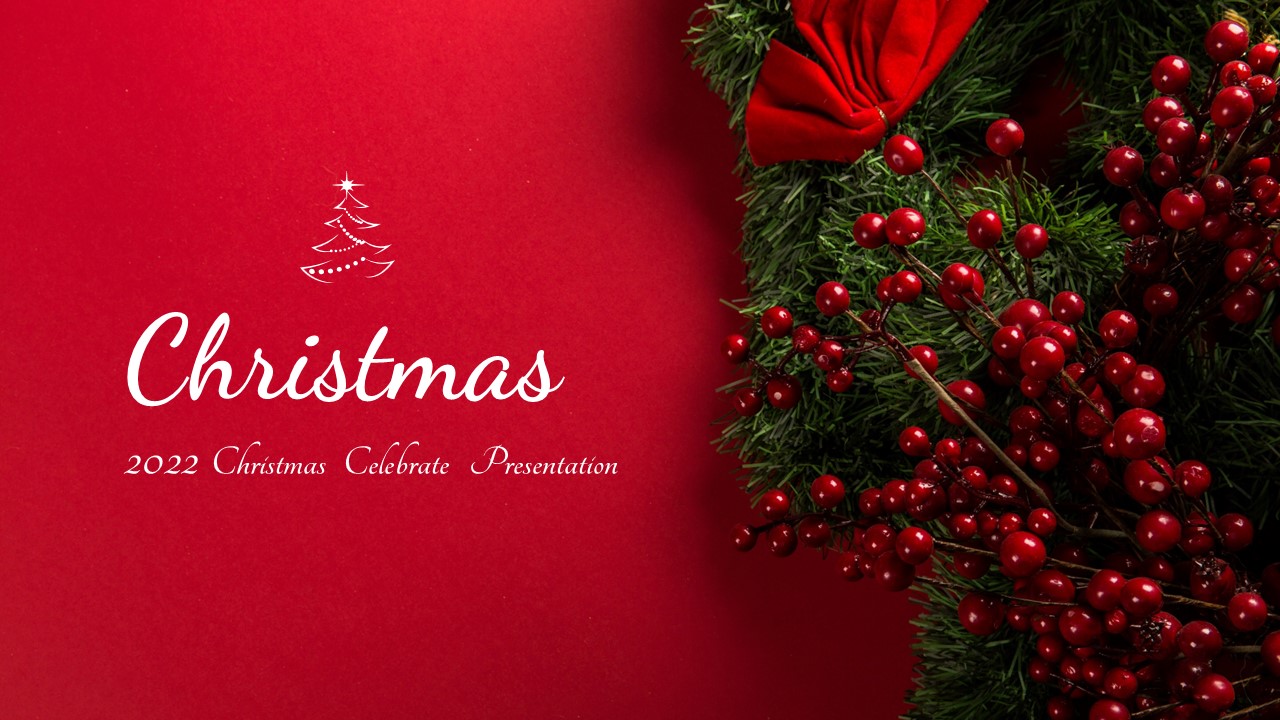 Free Christmas Google Slides Theme Title Slide