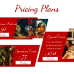 Free Christmas Slides Template Pricing Plans Slide