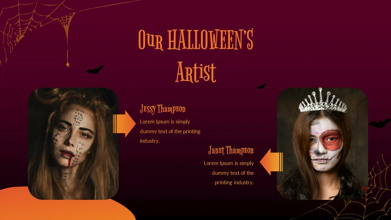 Free Halloween Artists Google Slide Theme