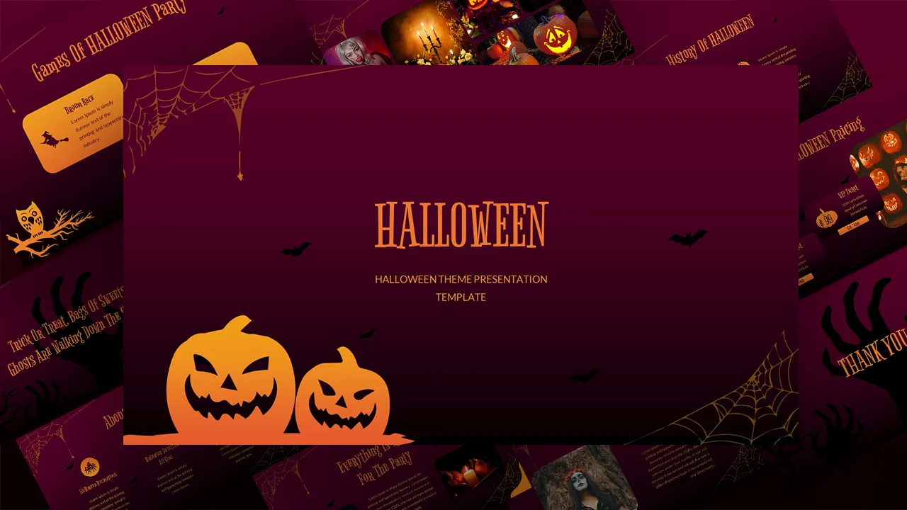 Free Halloween Google Slides Template Cover Slide