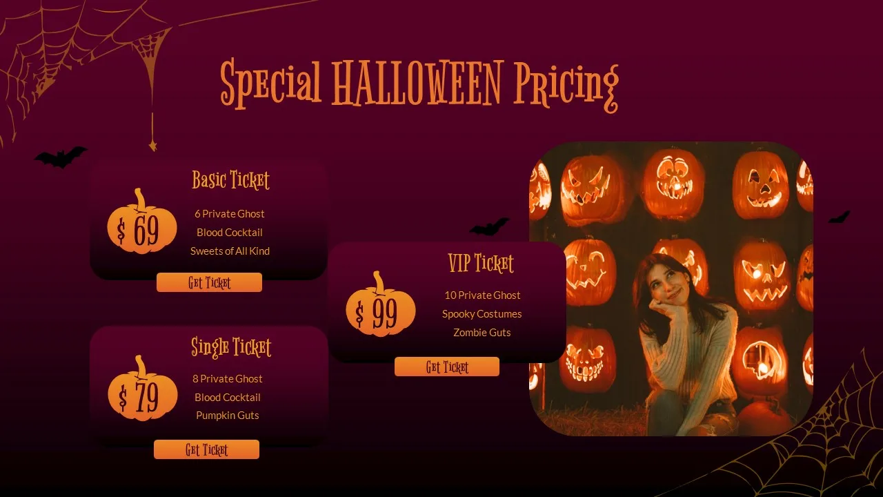 Free Halloween Theme Special Pricing Slides for Presentation