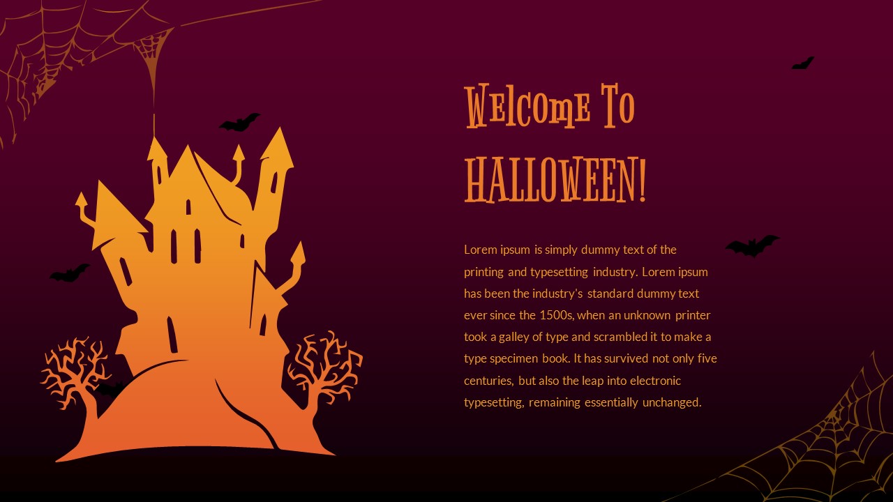 Free Halloween Welcome Slide for Presentations