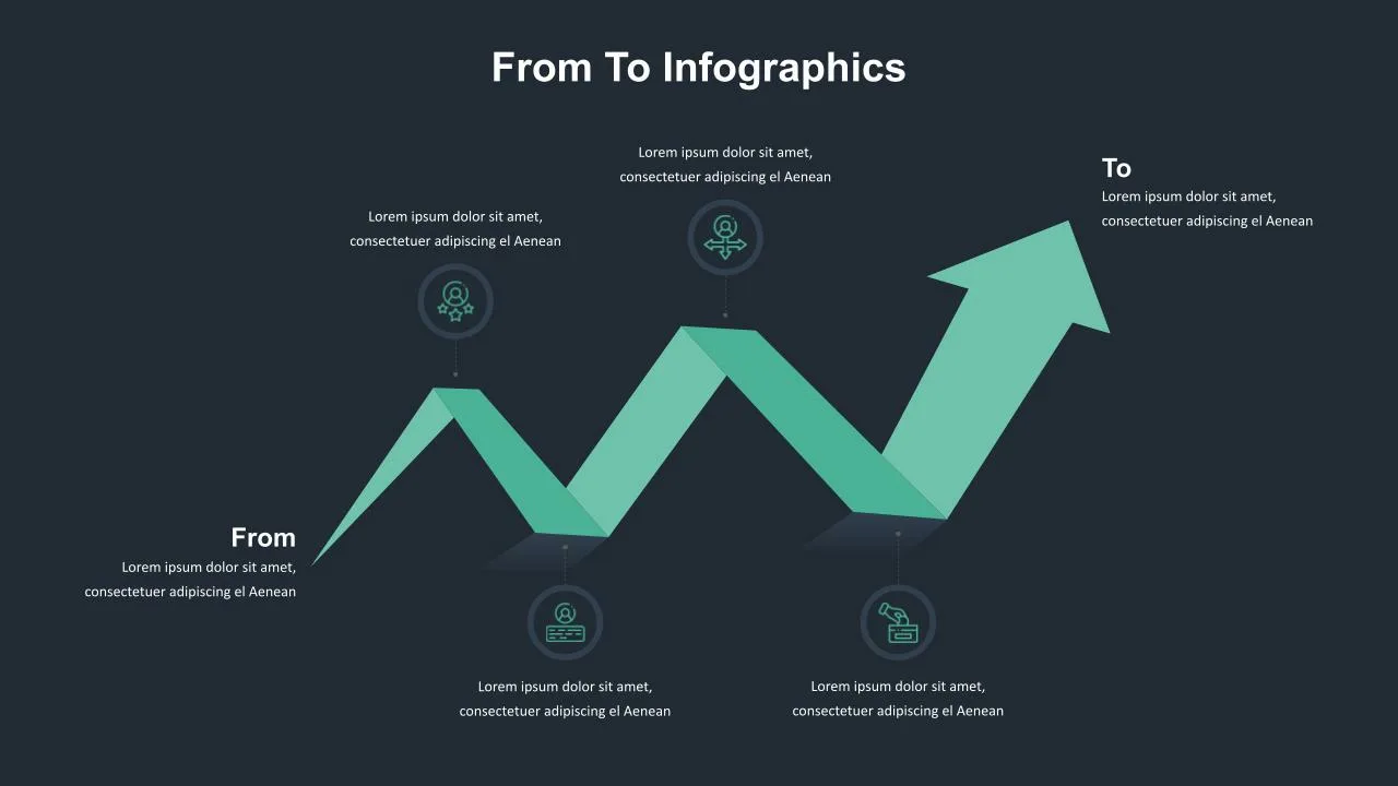 From To Infographic with Dark Theme