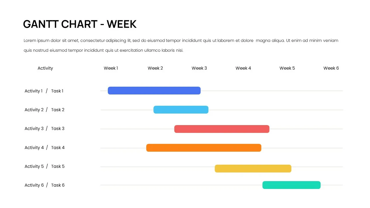 Gantt Chart Slide in Business Case Presentation Theme