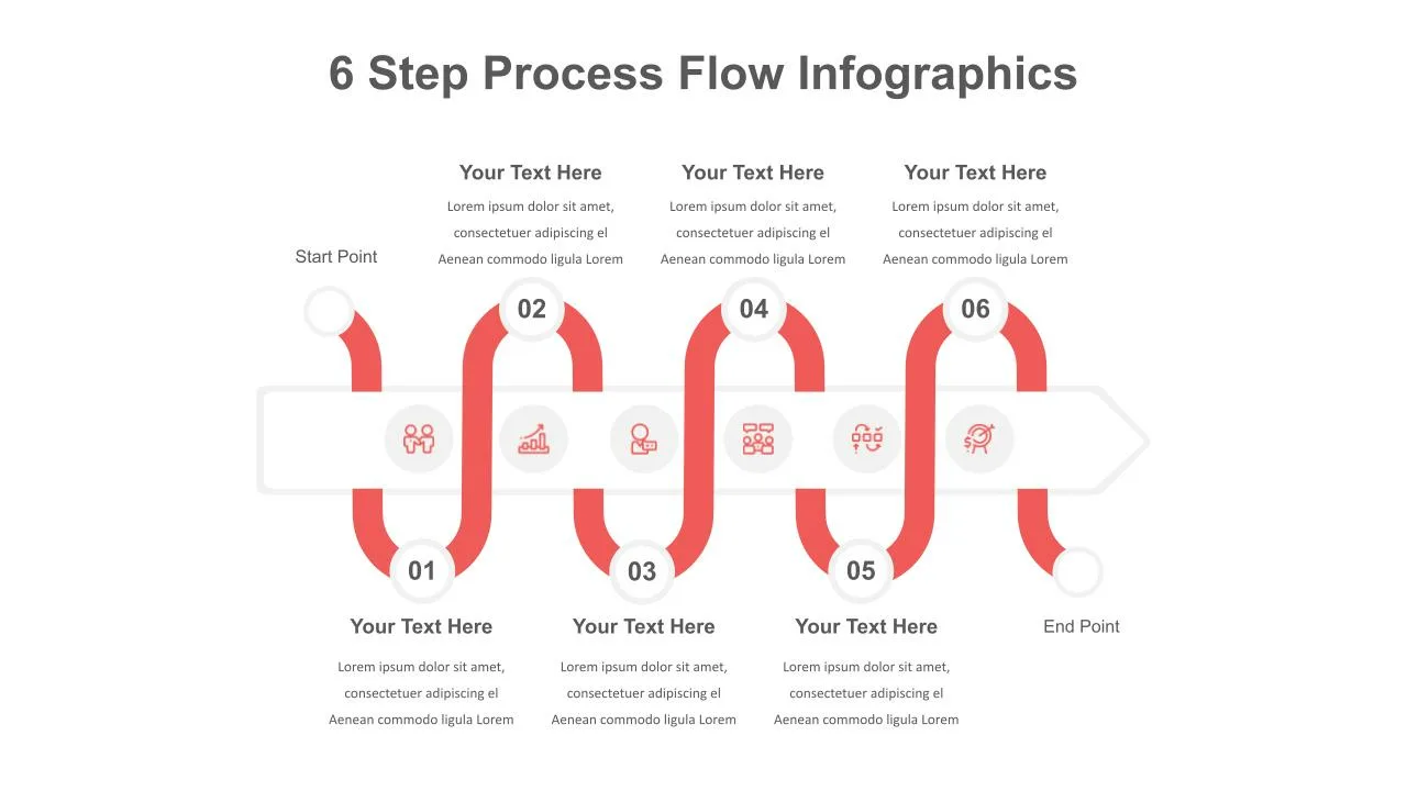 Google Slides Curved Process Flow Slide