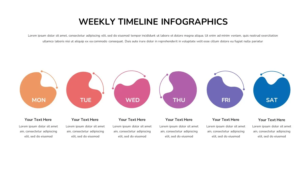 Google Slides Weekly Timeline Slide