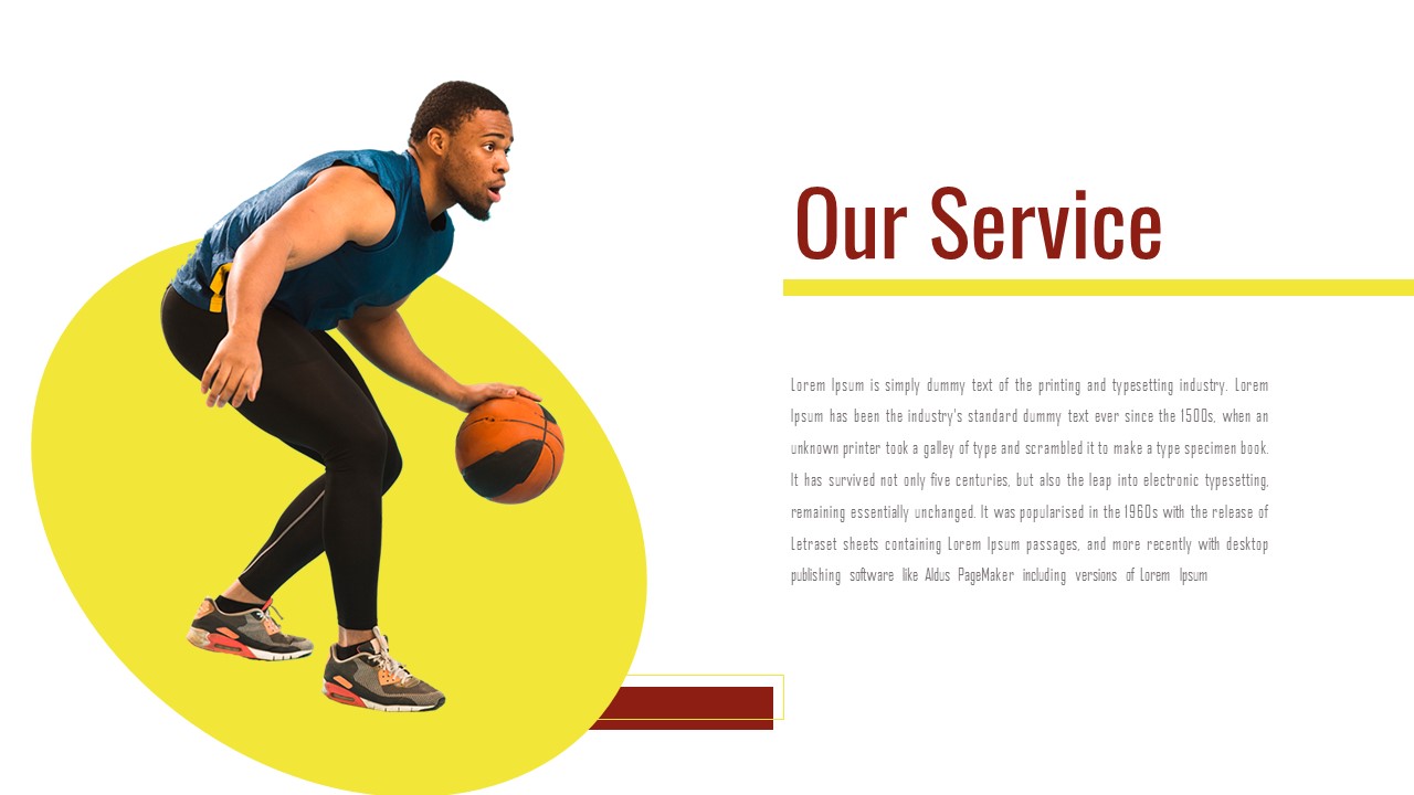 Our Services Slide of Free Basketball Slides Template