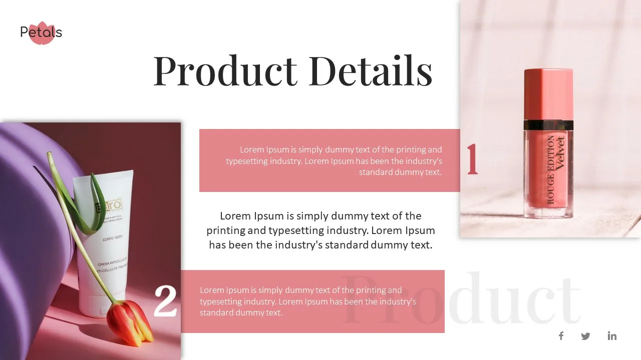 Product Details Slide of Product Presentation Template