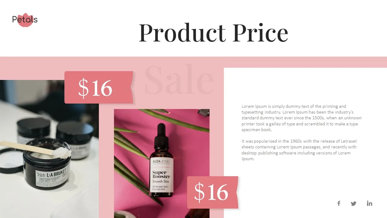 Product Price Details Template