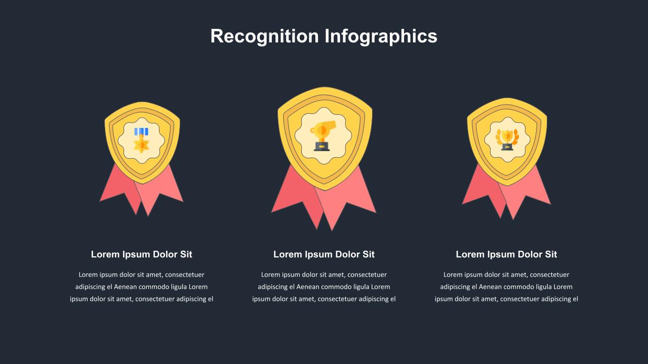 Recognition Slide Template with Infographics