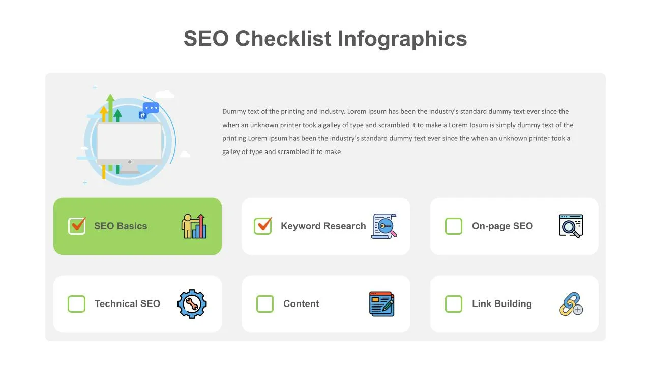 SEO Checklist Slides for Presentation