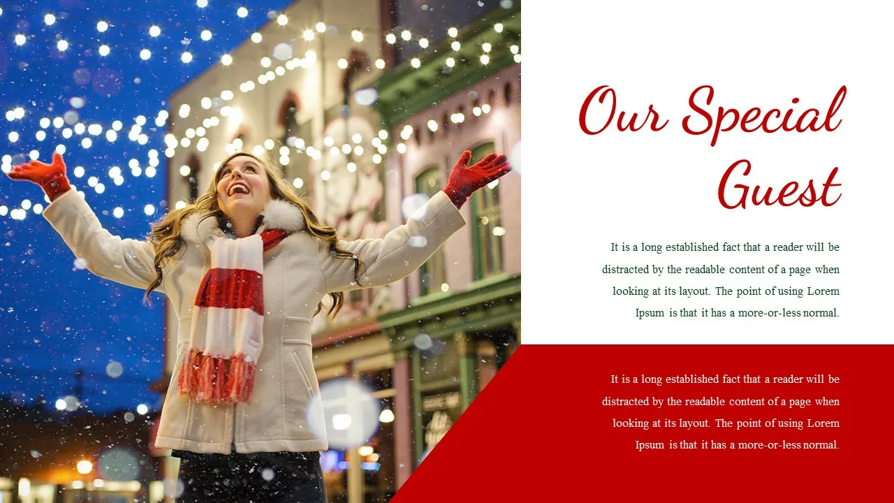 Special Guest Introduction Slide in Free Christmas Google Slides Template