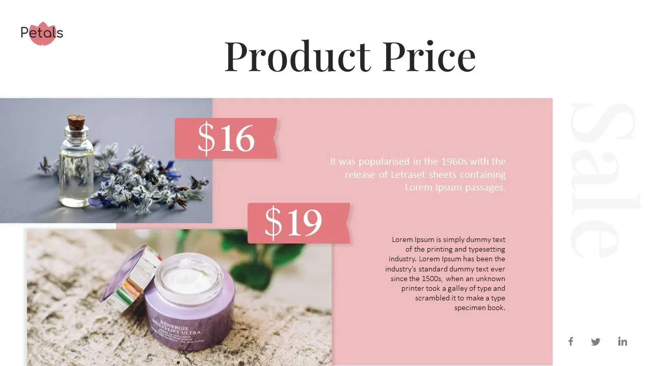 Two Products Price Details Slide in Product Launch Google Slides Template