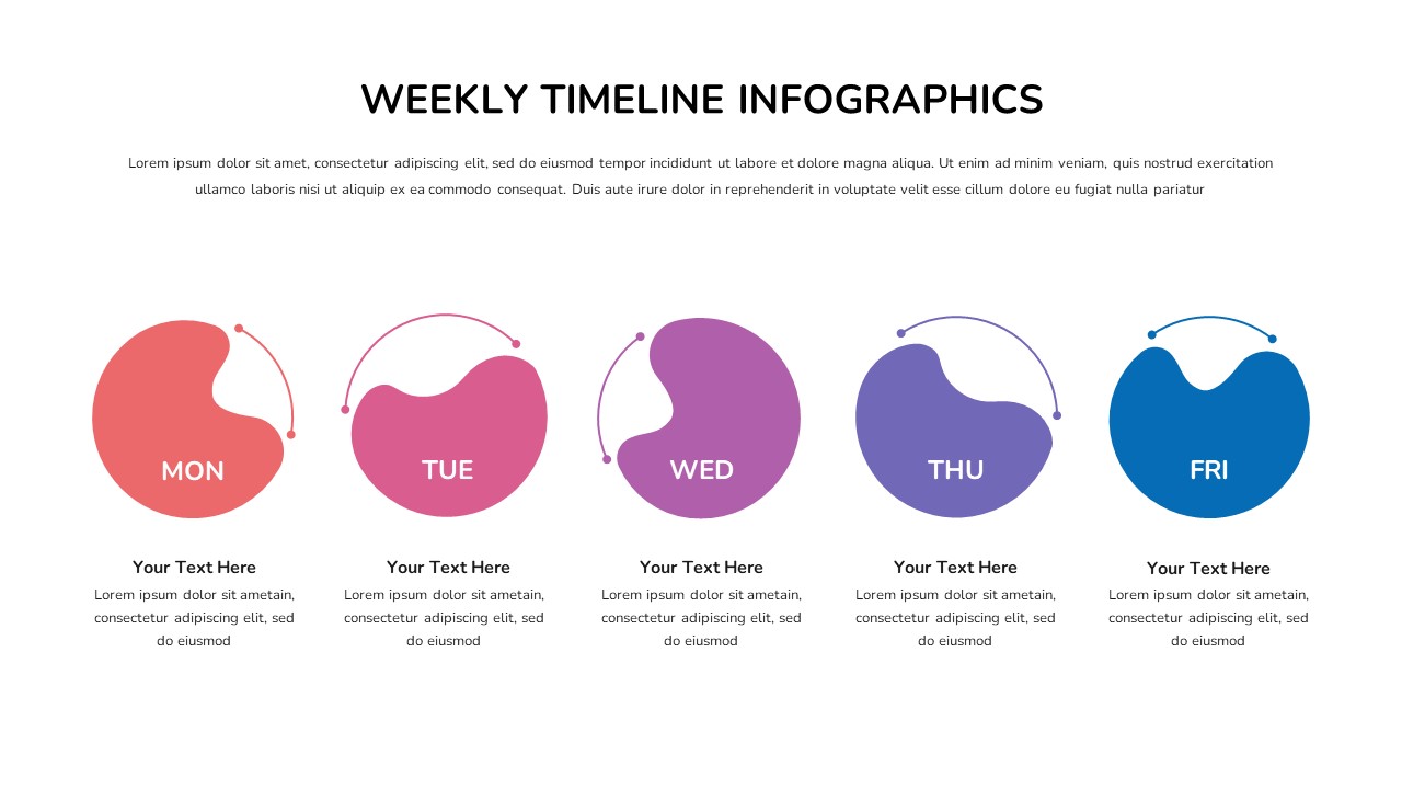 Weekly Timeline Presentation Powerpoint Template