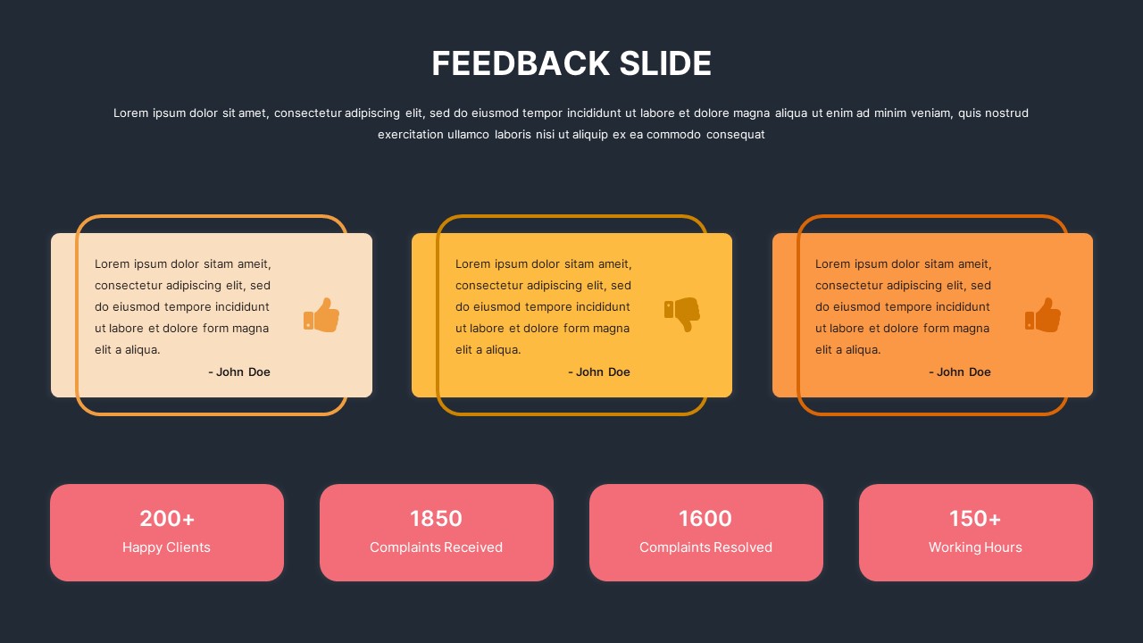 3 Points Customer Feedback Infographic