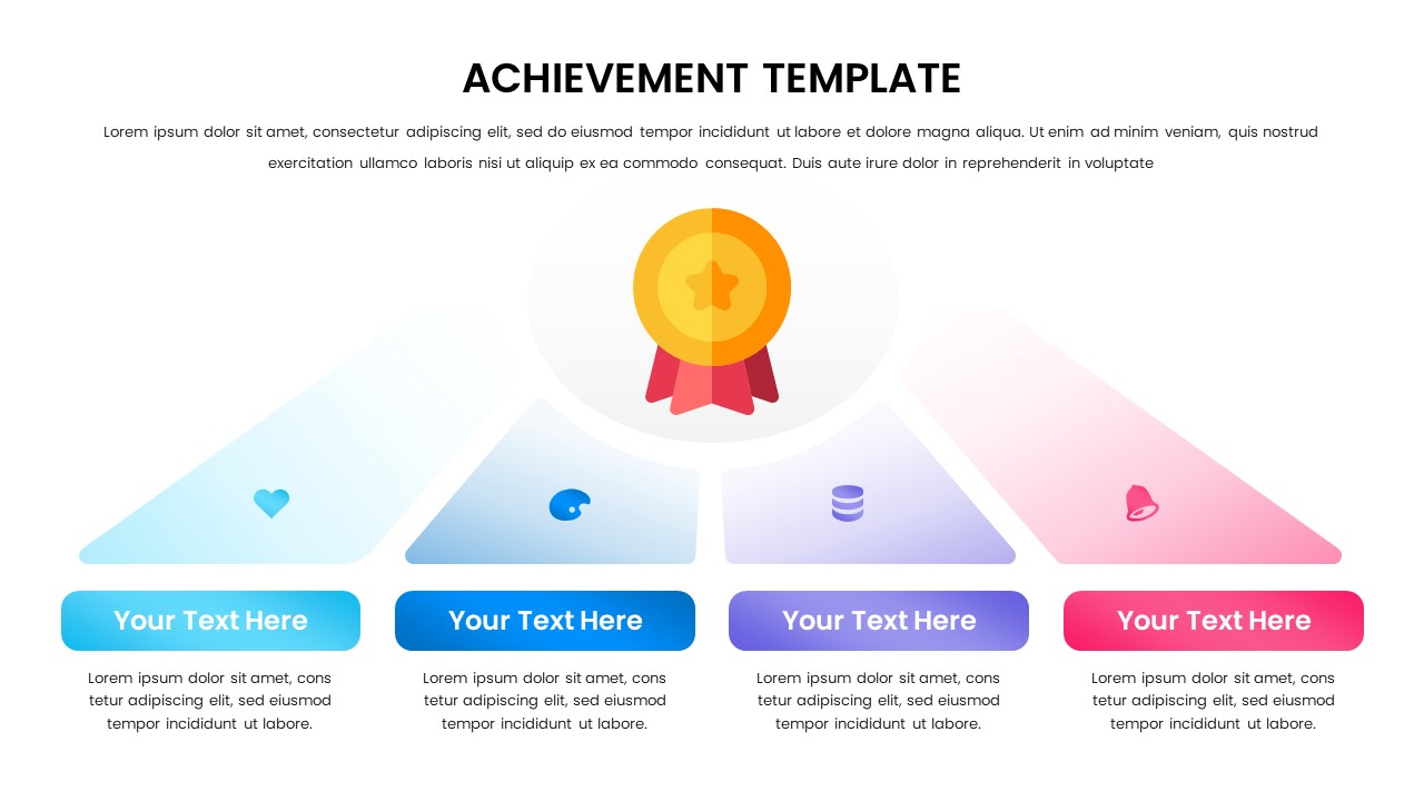 4 Column Achievement Slide Template