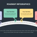 4 Point Roadmap Slide Template