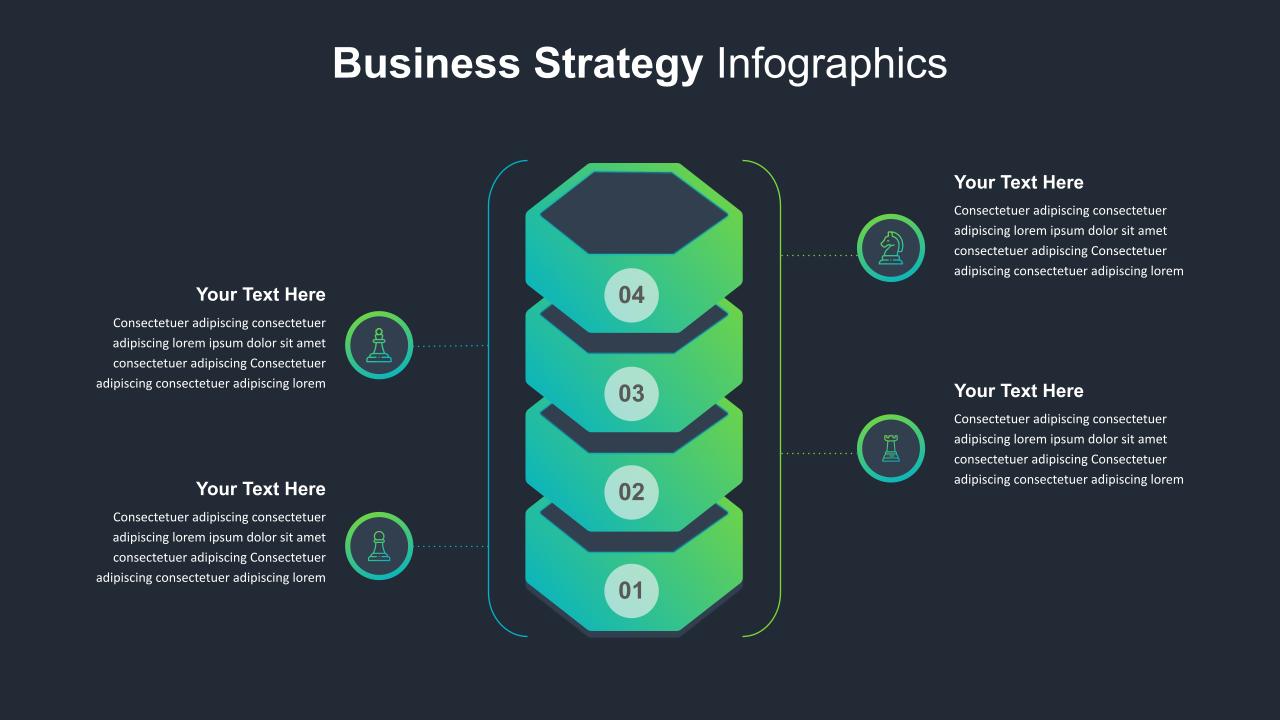 4 Steps Business Strategy Presentation Slide