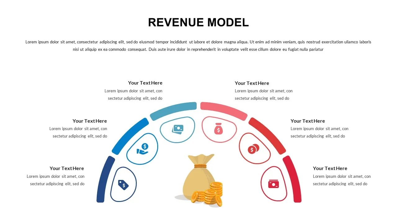6 Point Business Revenue Model Slide