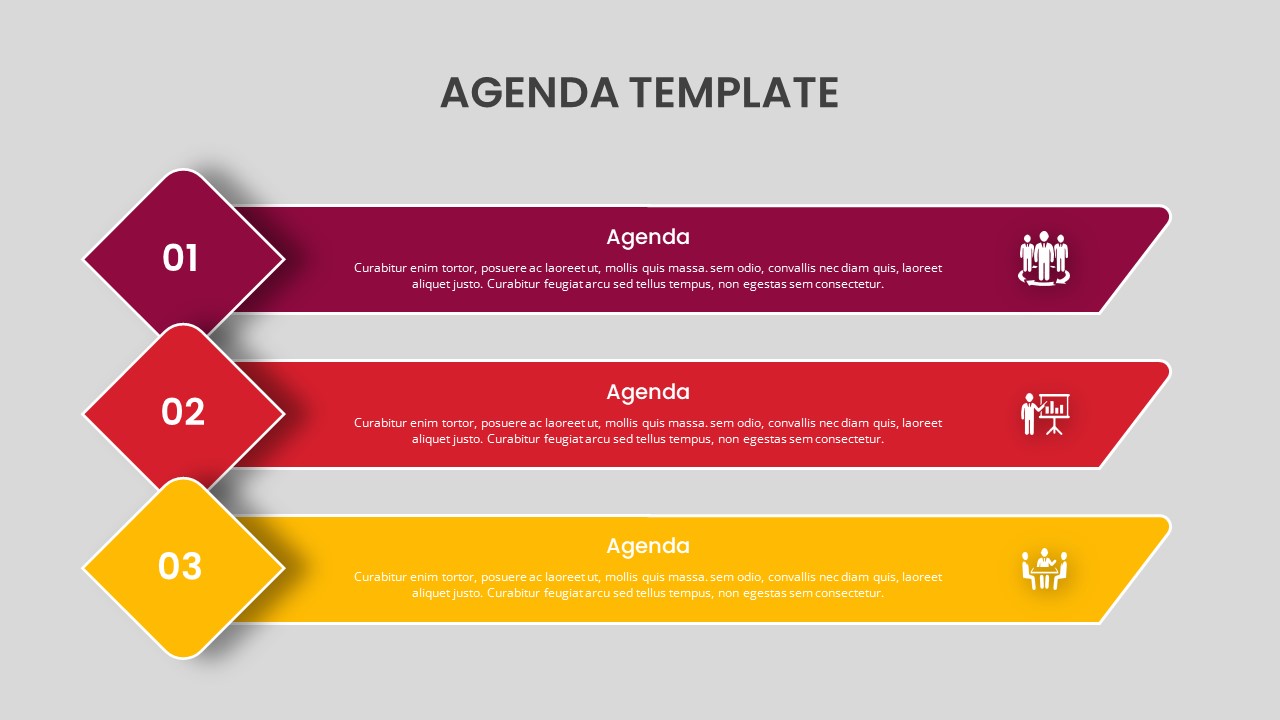 Colourful Agenda Template For Powerpoint